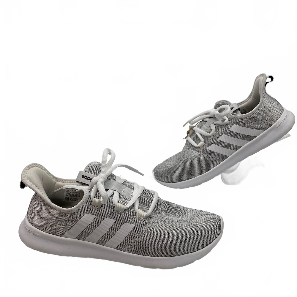 Adidas Gray White Sneakers Cloudfoam Pure 2.0 | Womens 11